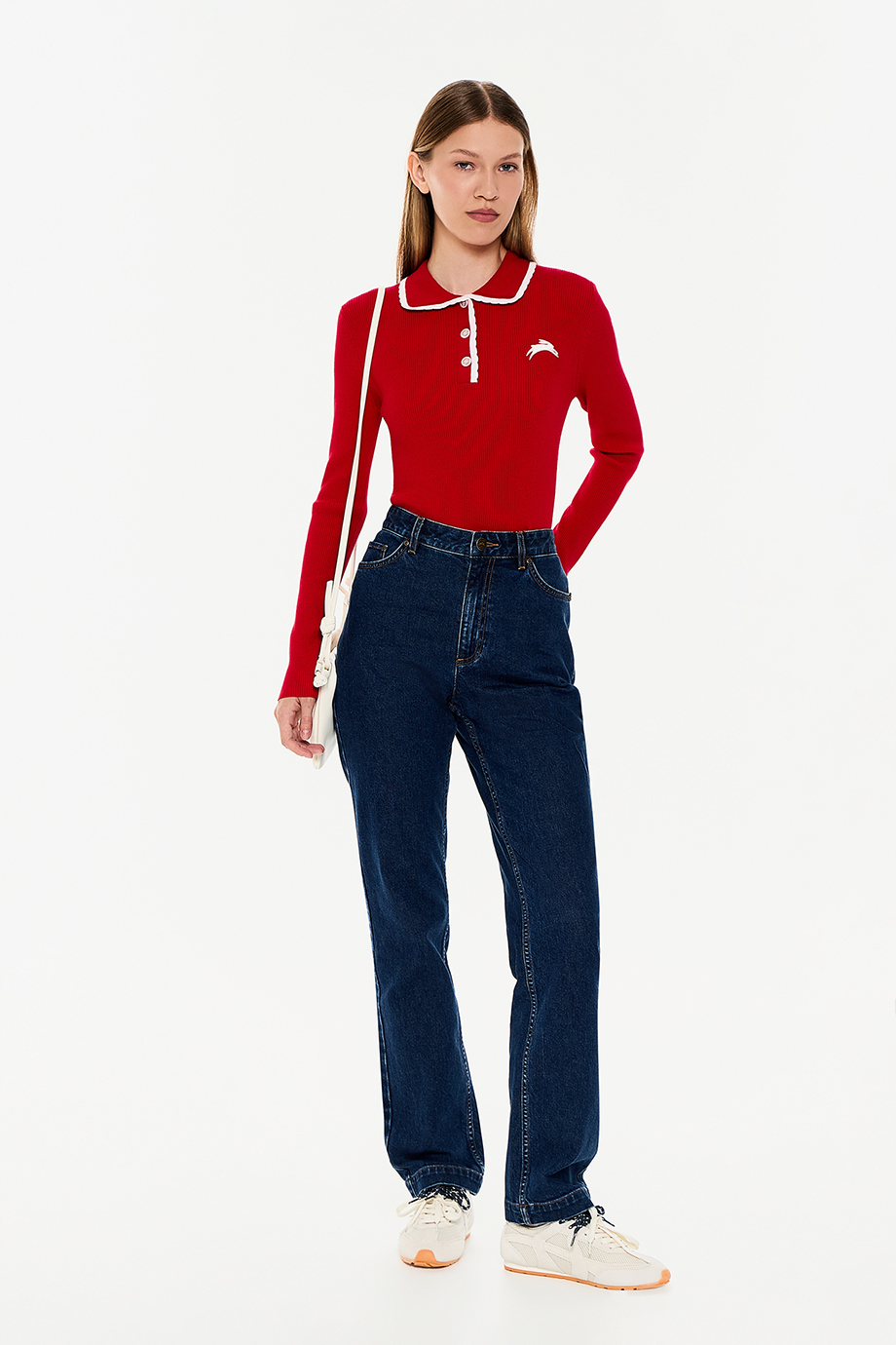 Джемпер-поло с вышивкой