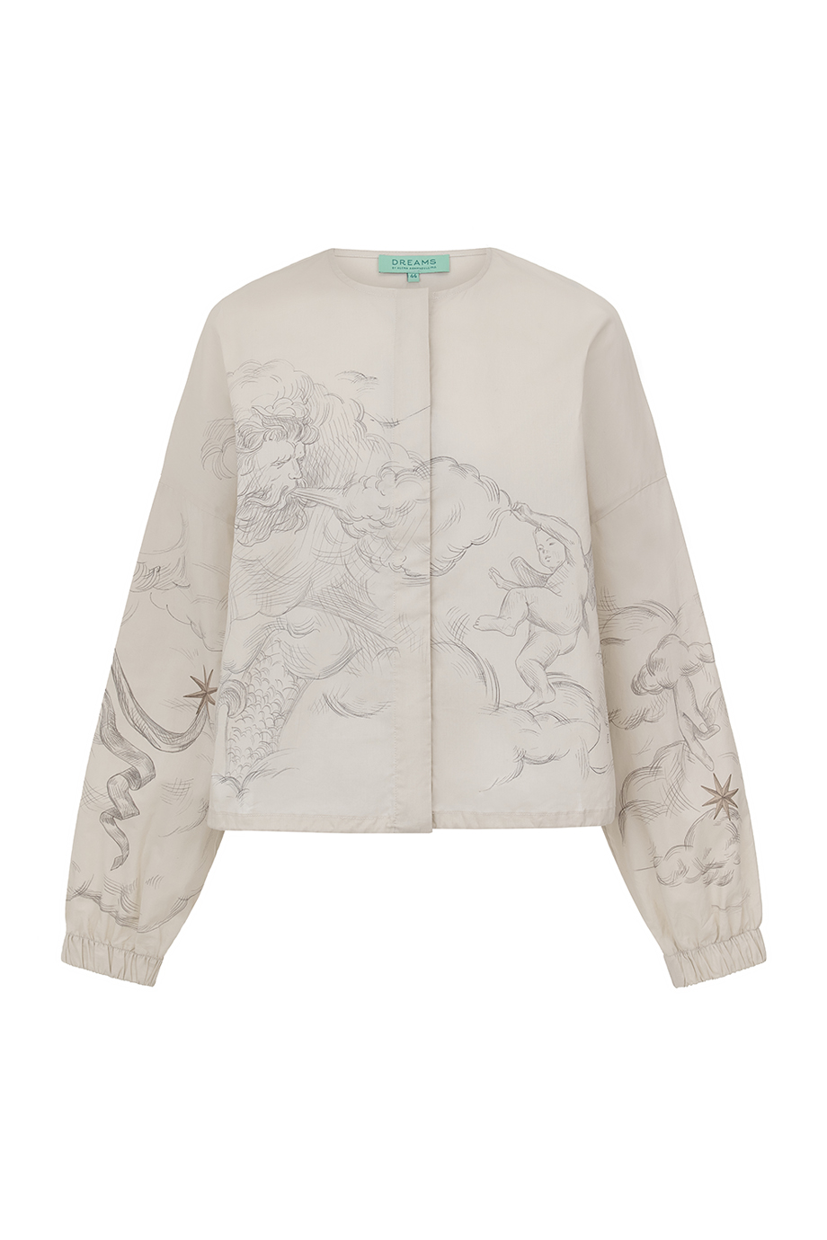 Блузка из хлопка с принтом «Вдохновение»