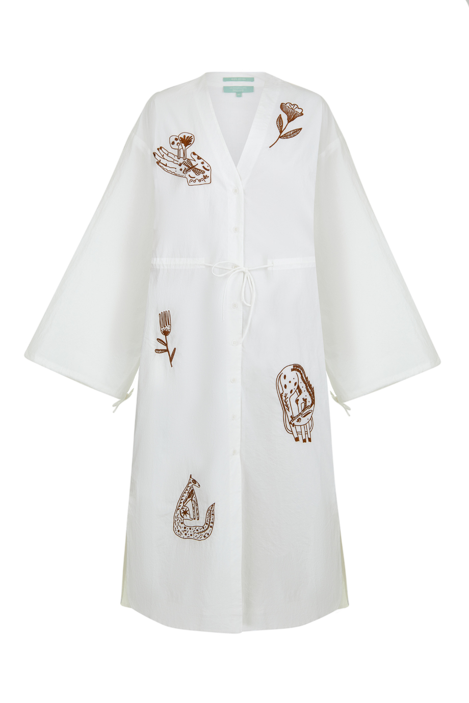 Платье хлопковое с вышивками