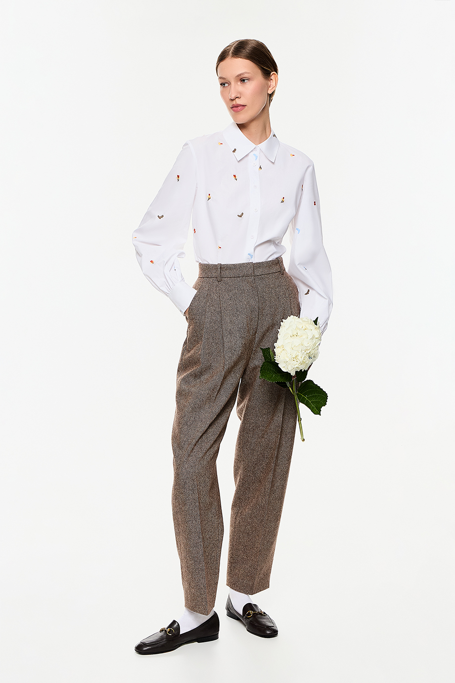 Брюки из шерстяного твида Брюки из шерстяного твида