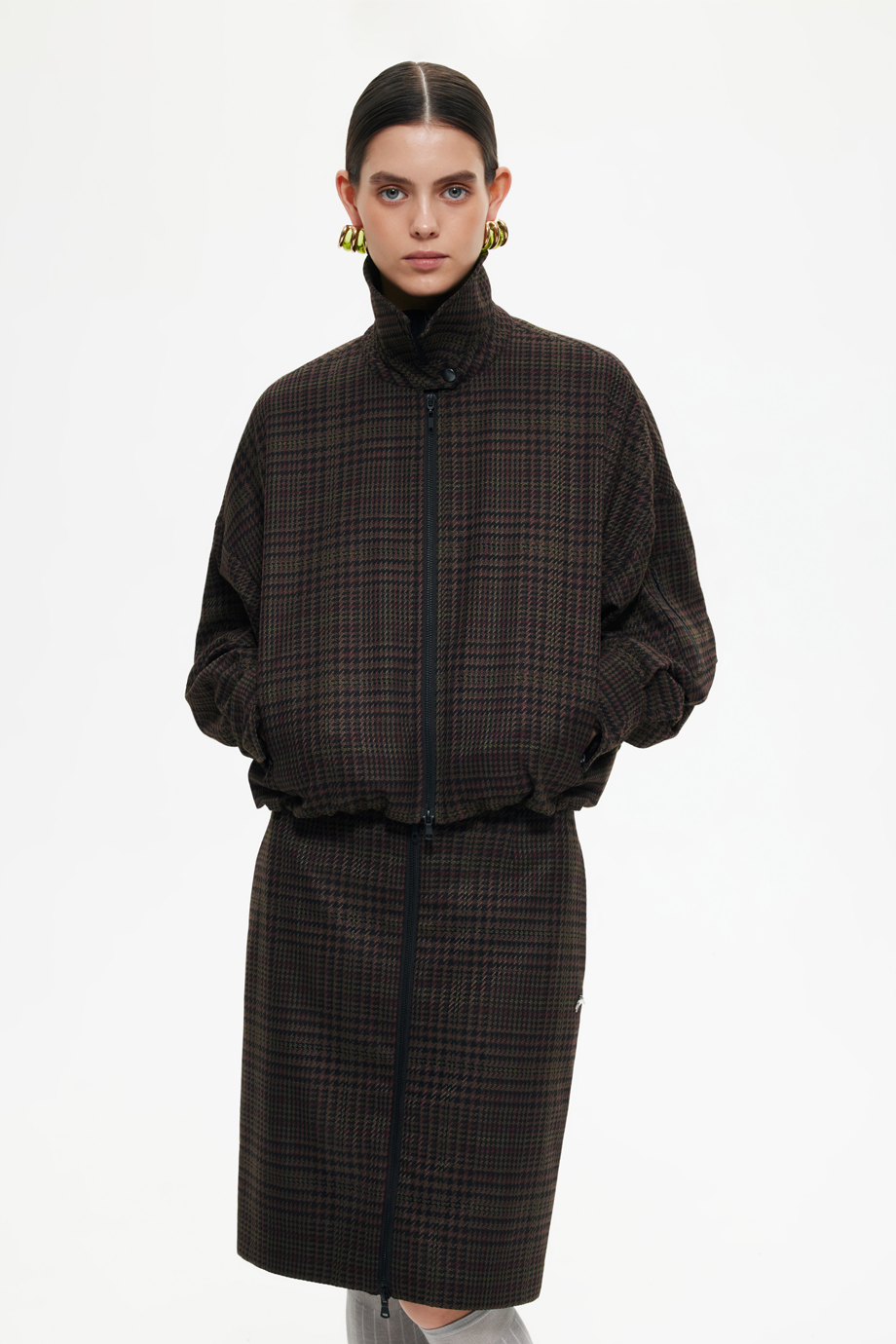 Жакет-бомбер в клетку