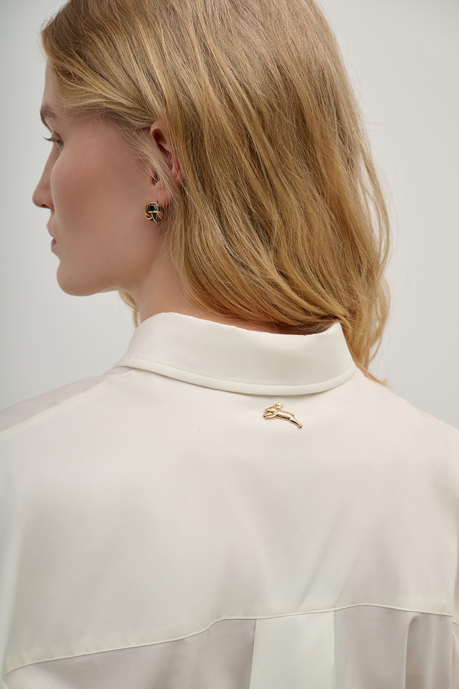 Рубашка свободная с принтом