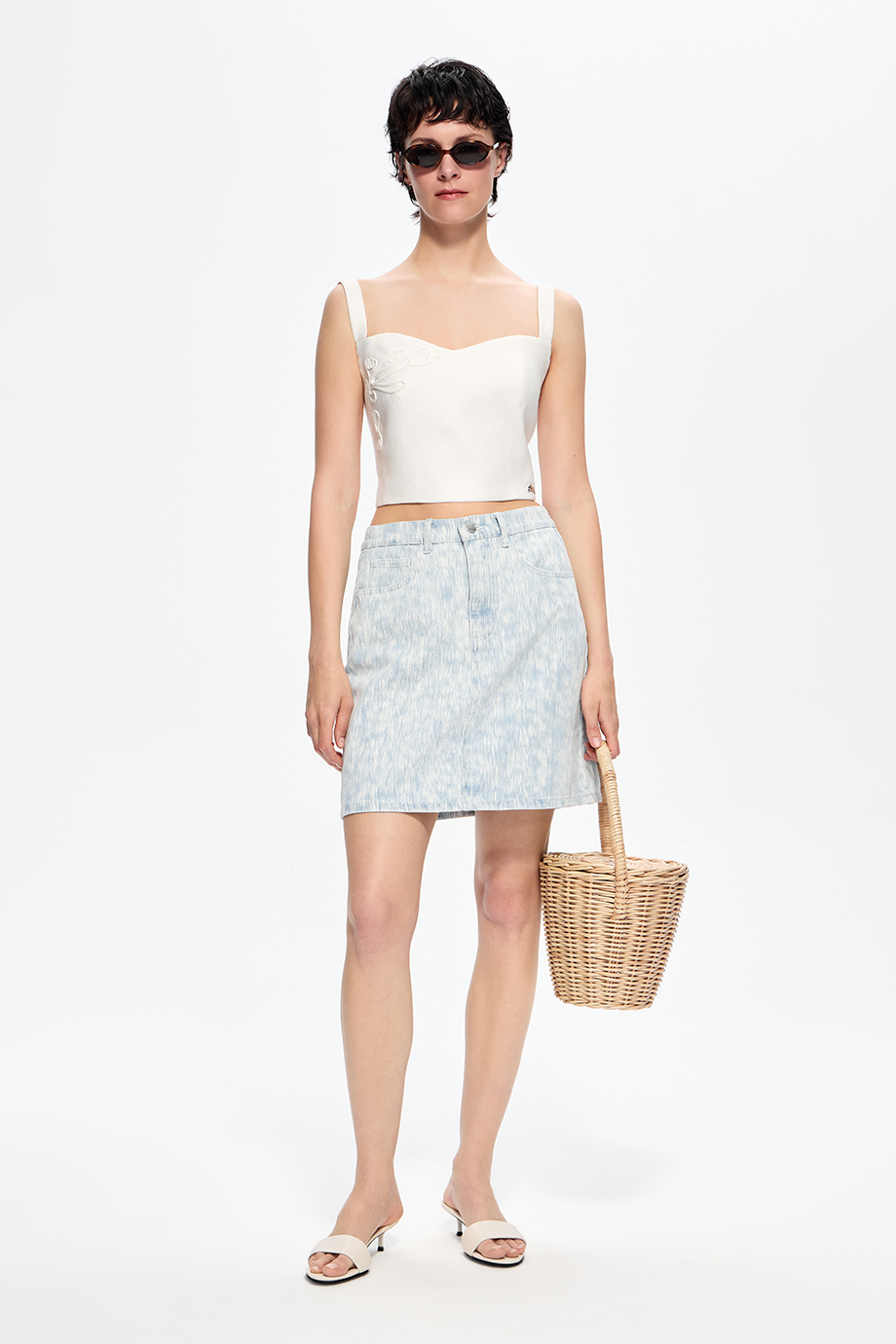 Юбка джинсовая мини