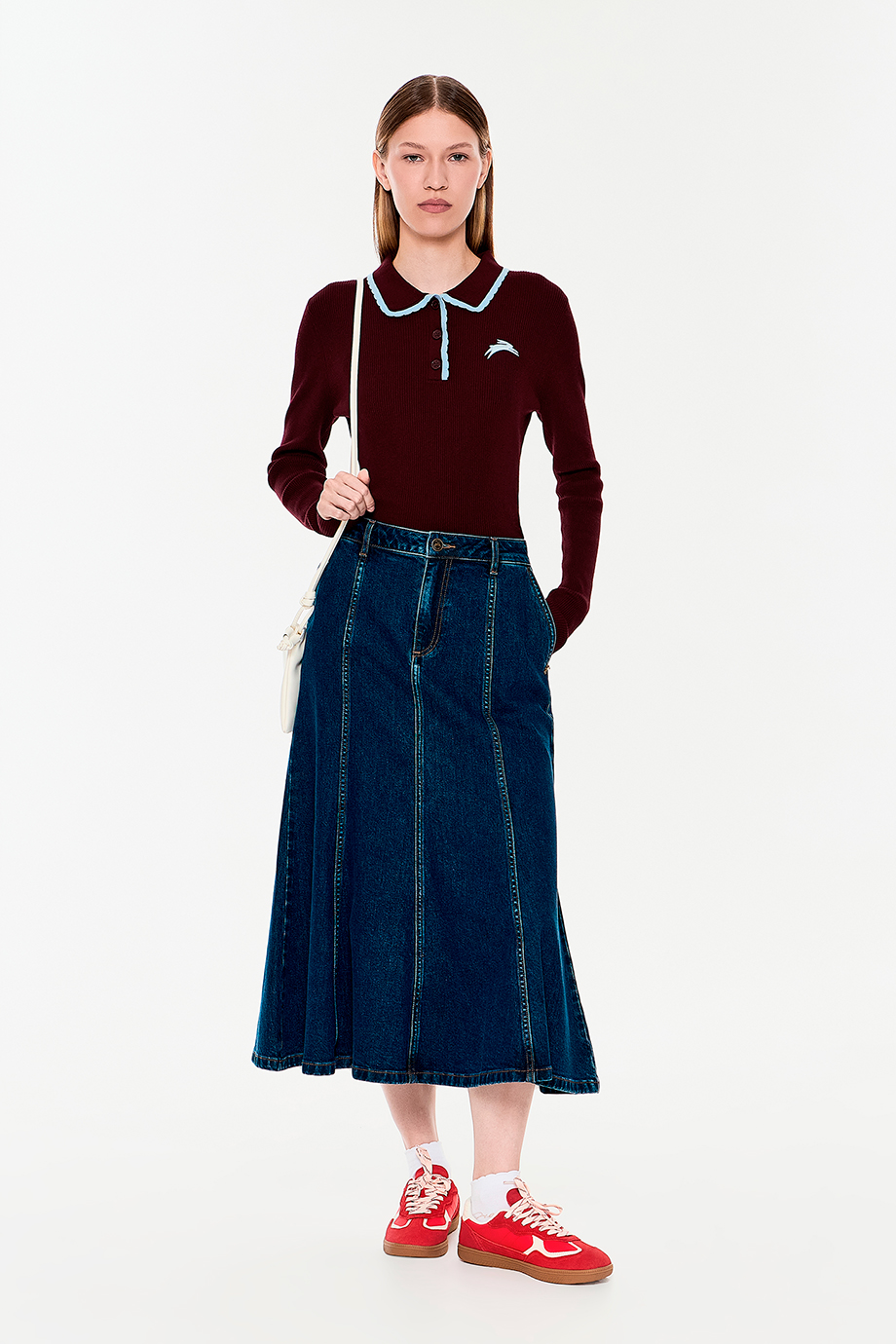 Джемпер-поло с вышивкой