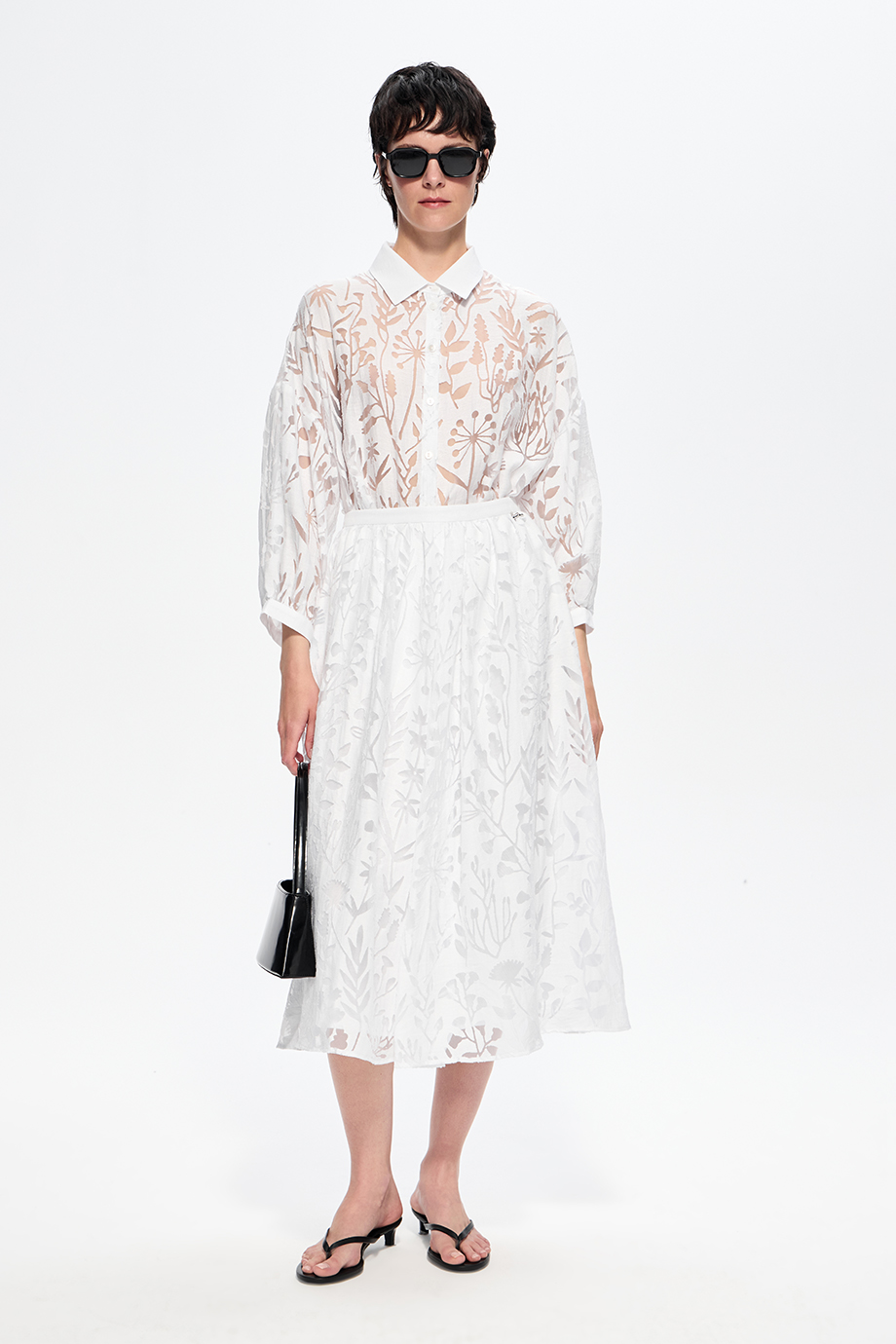 Юбка А-силуэта из деворе