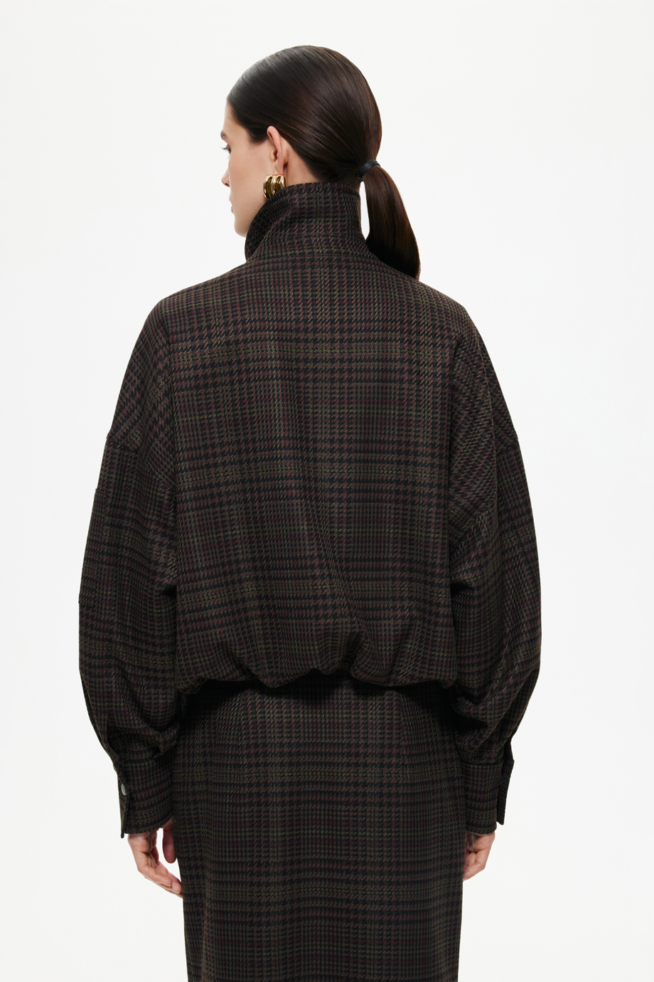 Жакет-бомбер в клетку