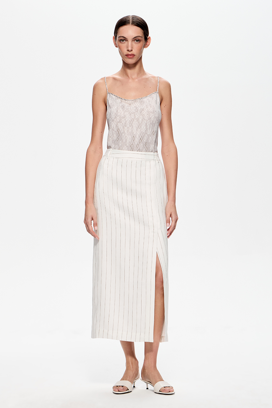 Юбка-карандаш из смесового льна Юбка-карандаш из смесового льна