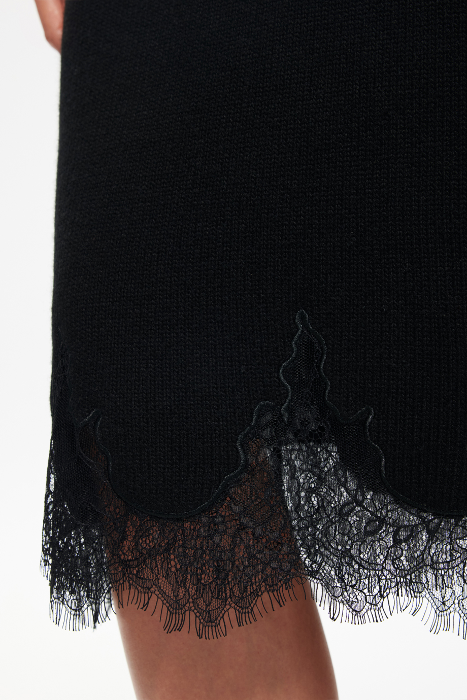 Юбка с кашемиром и кружевом