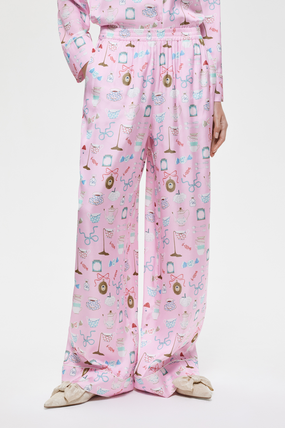 Брюки пижамные с принтом