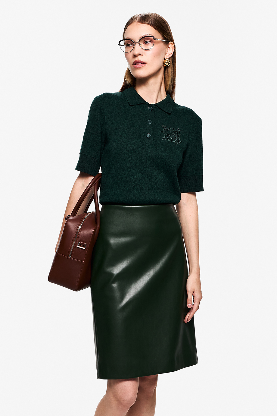 Джемпер-поло с вышивкой