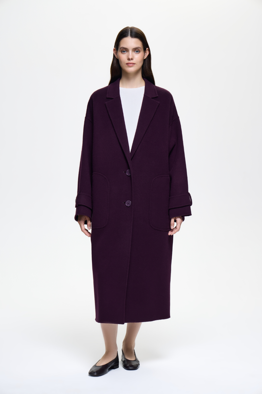 Пальто-кокон из шерсти