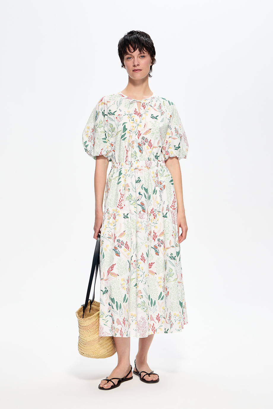 Платье хлопковое с принтом