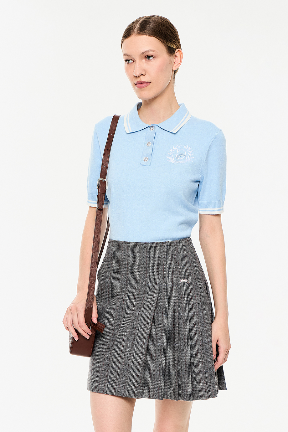 Юбка мини со складками