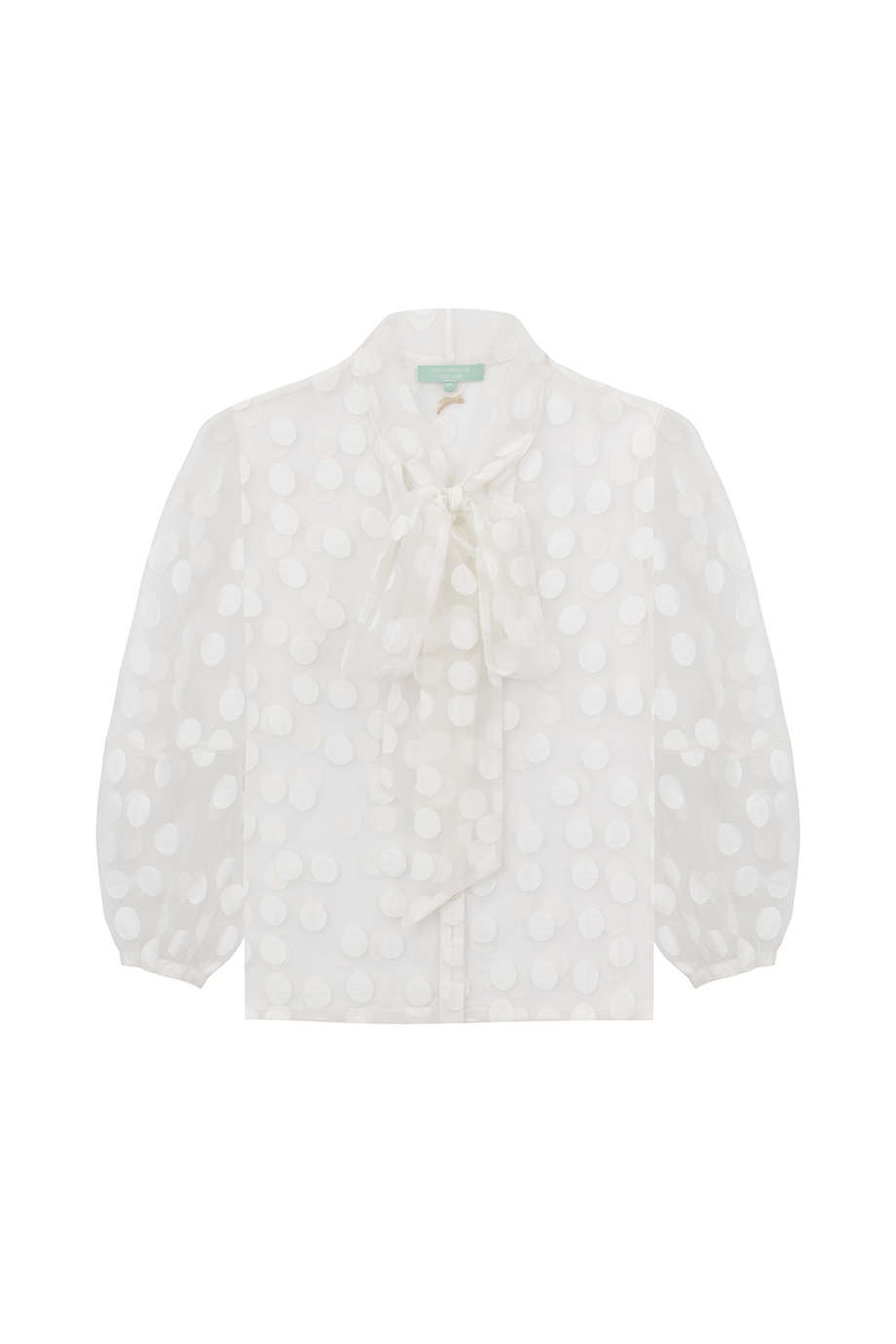 Блузка из деворе с бантом