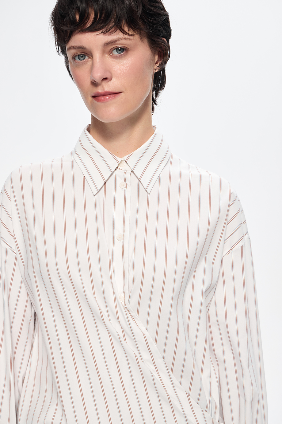 Рубашка хлопковая на запах