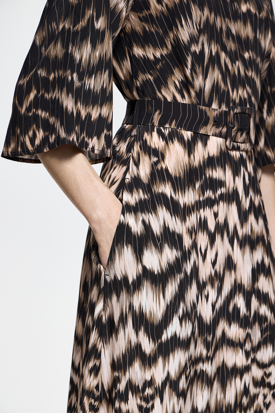 Платье-рубашка с купонным принтом