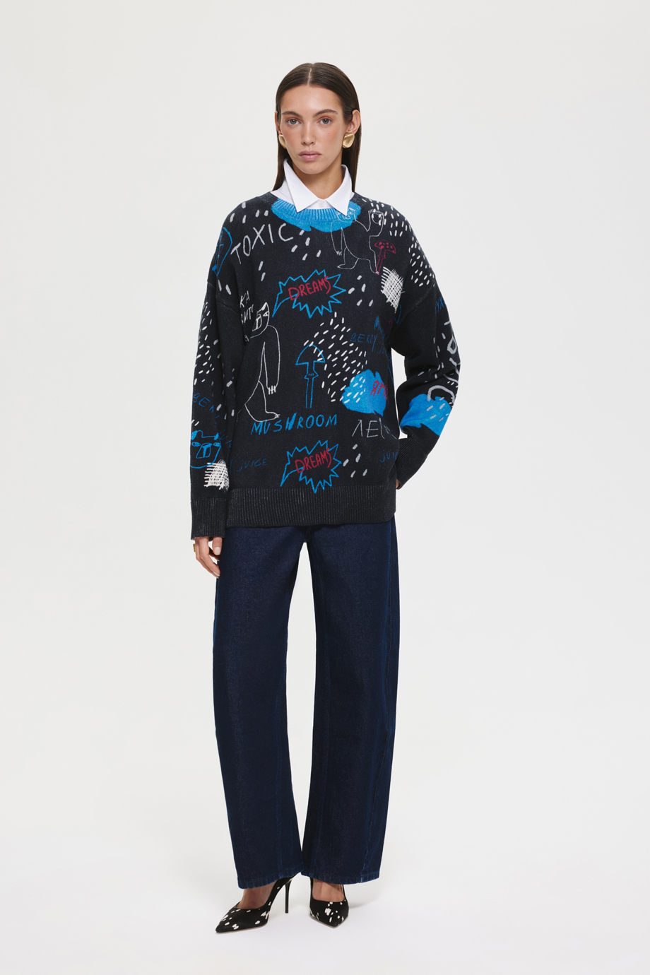 Джемпер с принтом