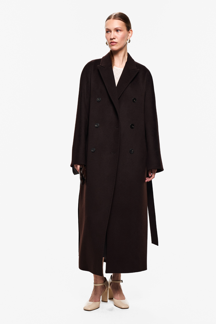 Пальто из шерсти и шелка