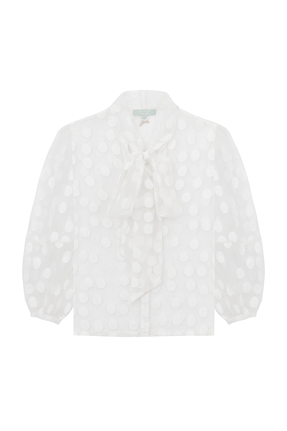 Блузка из деворе с бантом