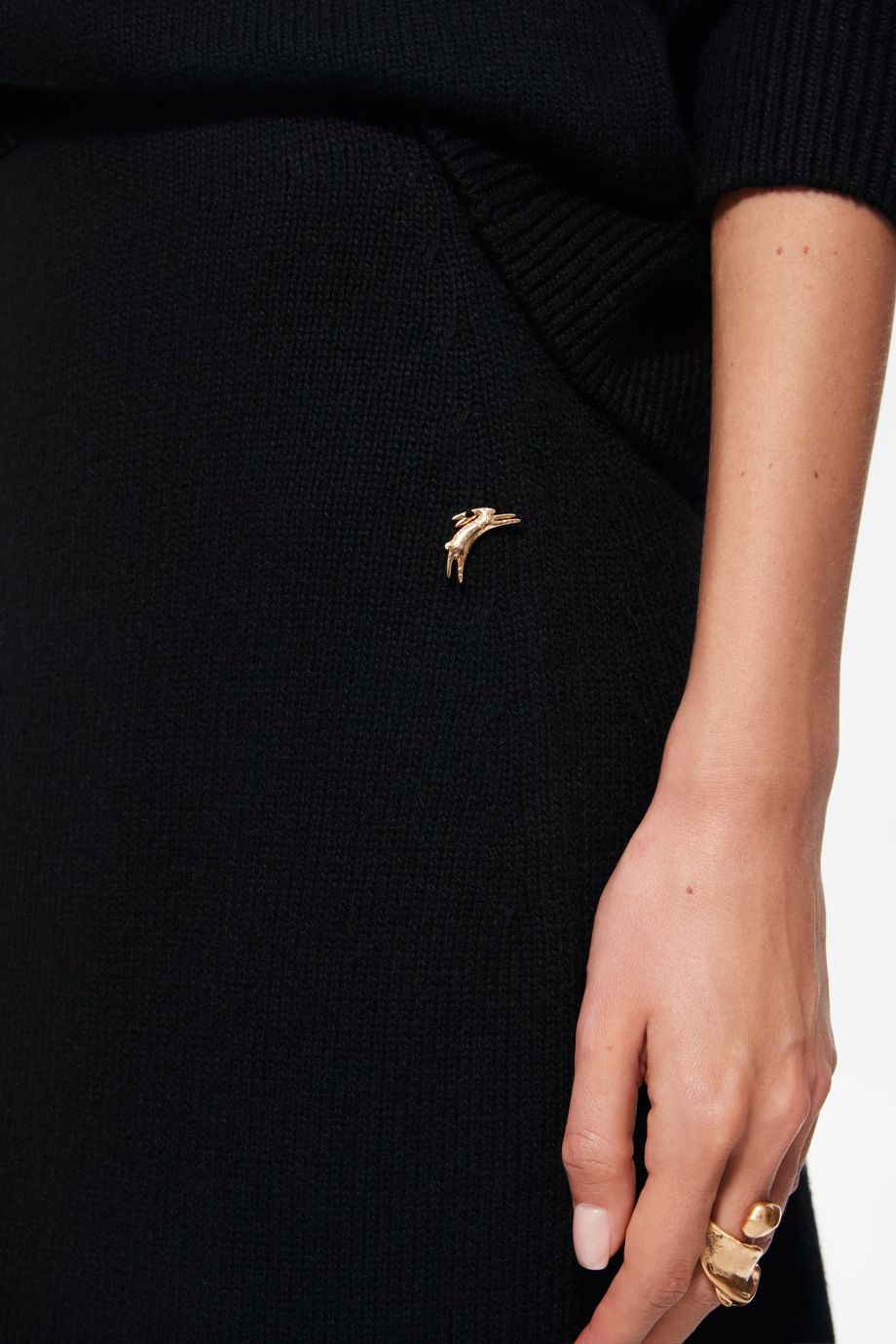 Юбка с кашемиром и кружевом