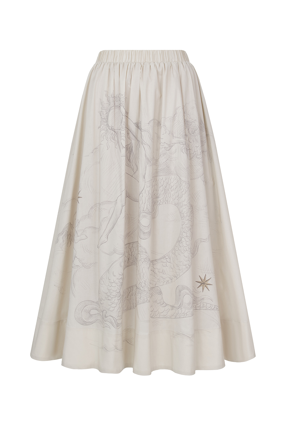 Юбка из хлопка с принтом «Вдохновение»