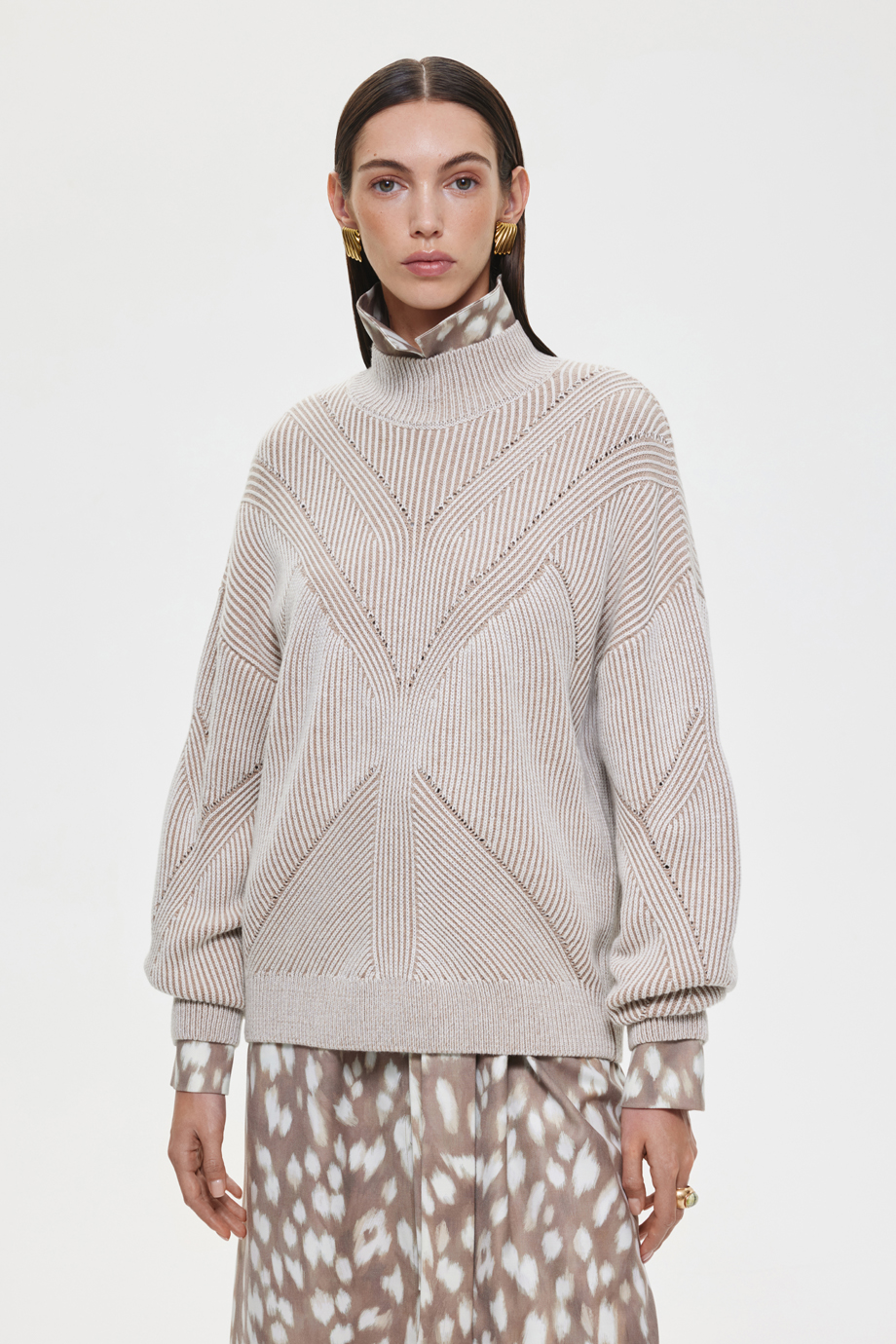 Джемпер из шерсти и хлопка