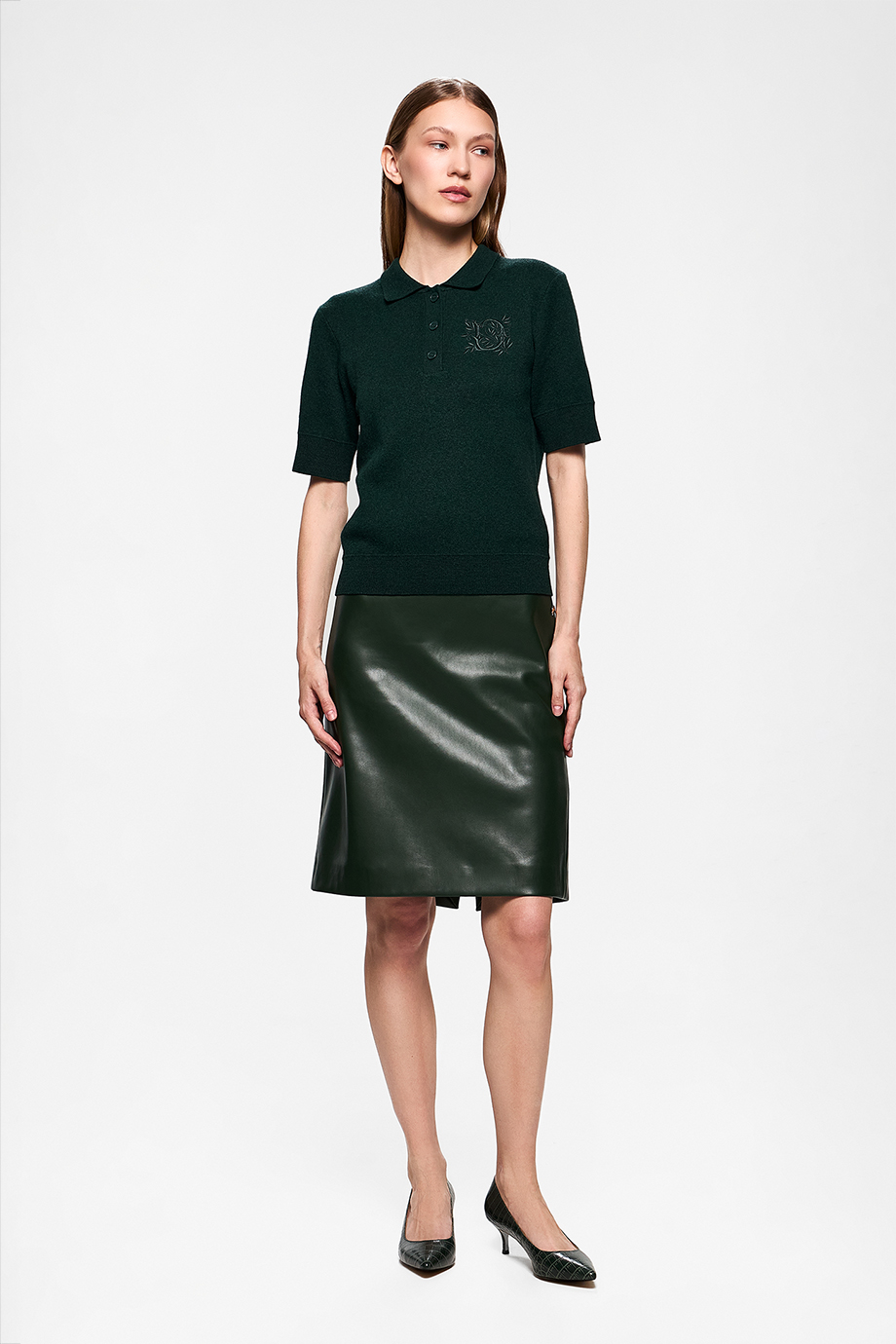 Юбка из экокожи