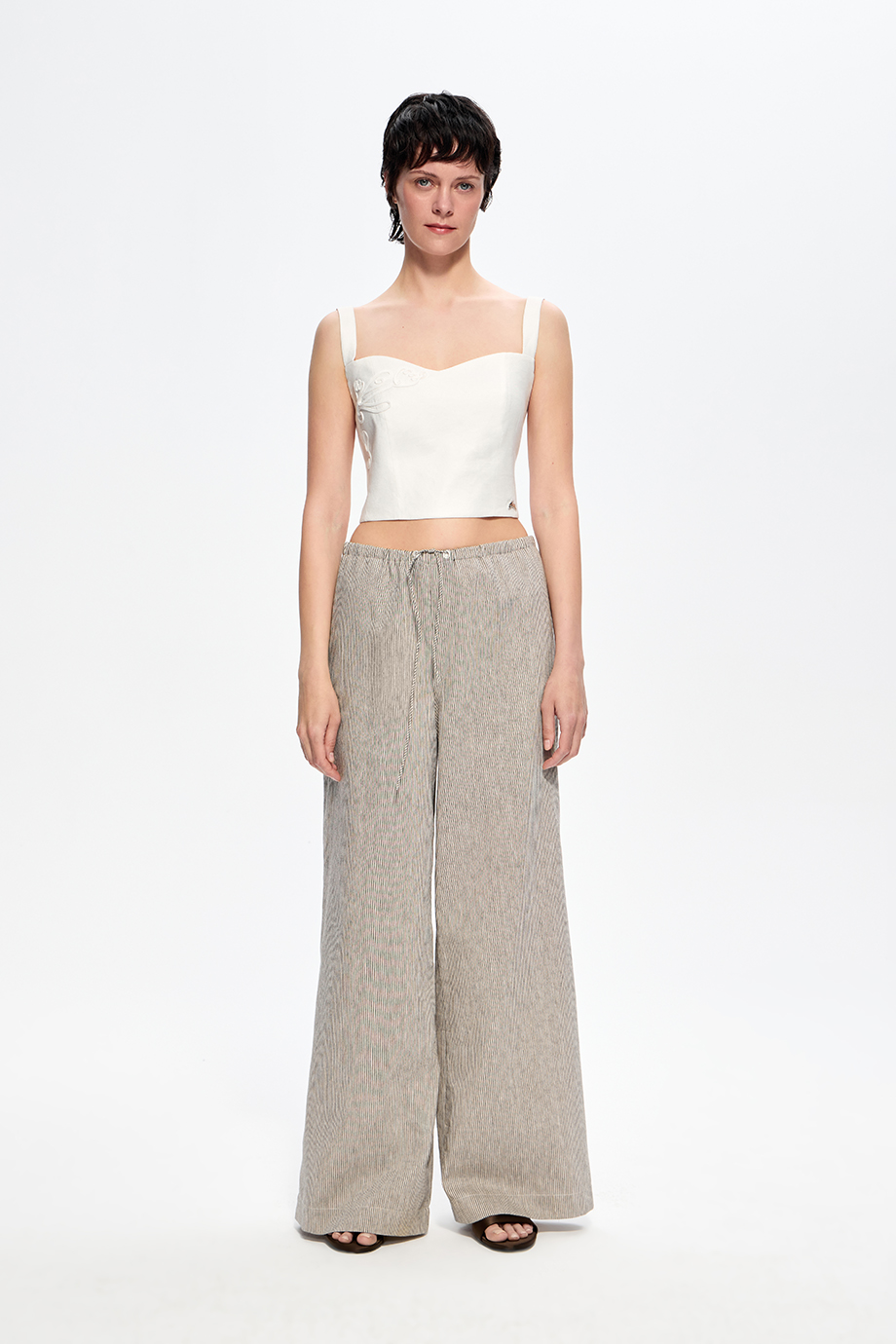 Брюки пижамного стиля