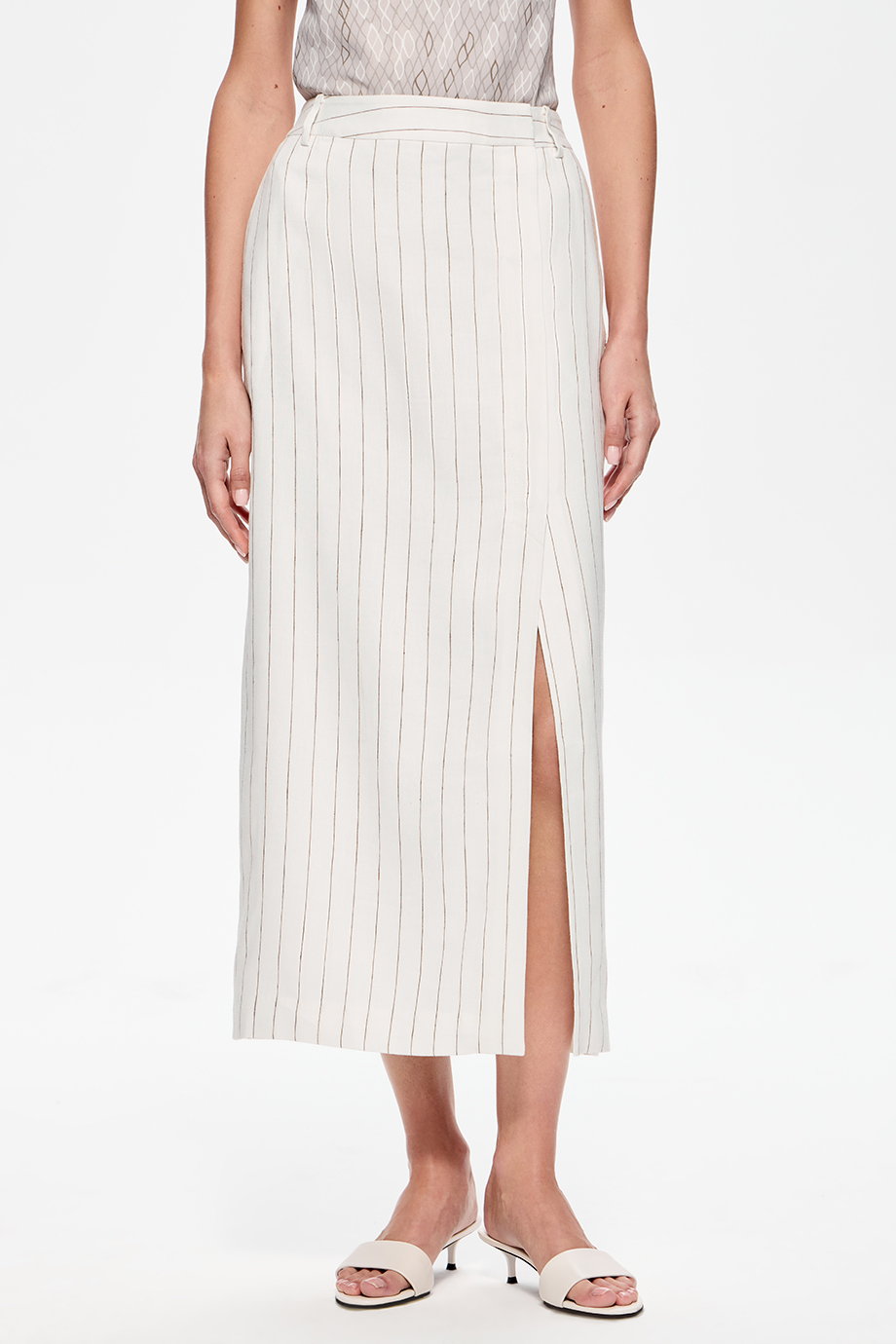 Юбка-карандаш из смесового льна