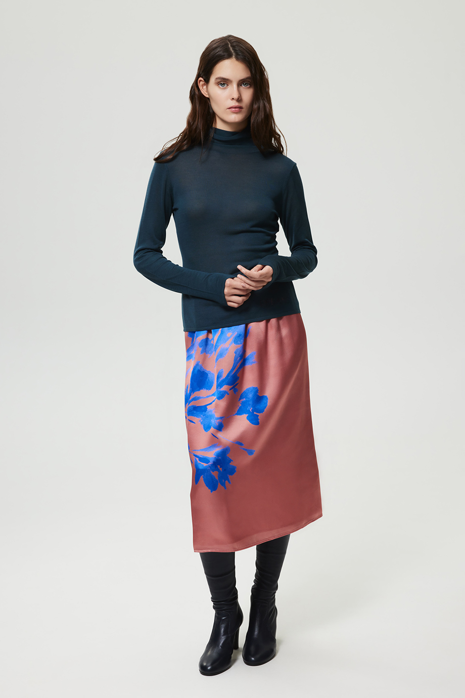 Джемпер из смесового тенселя и шелка