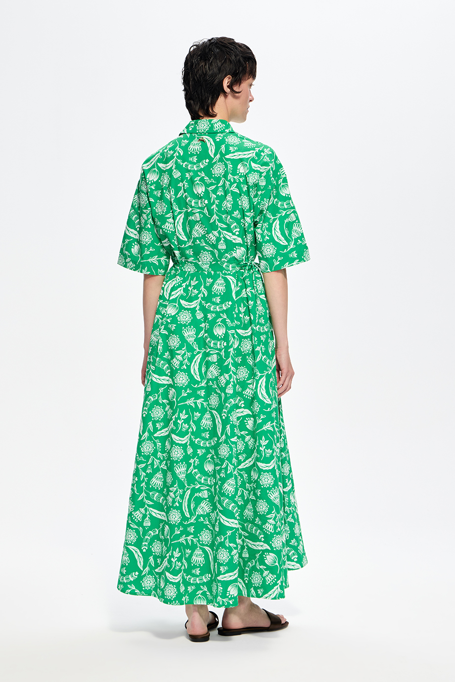 Платье-рубашка с принтом