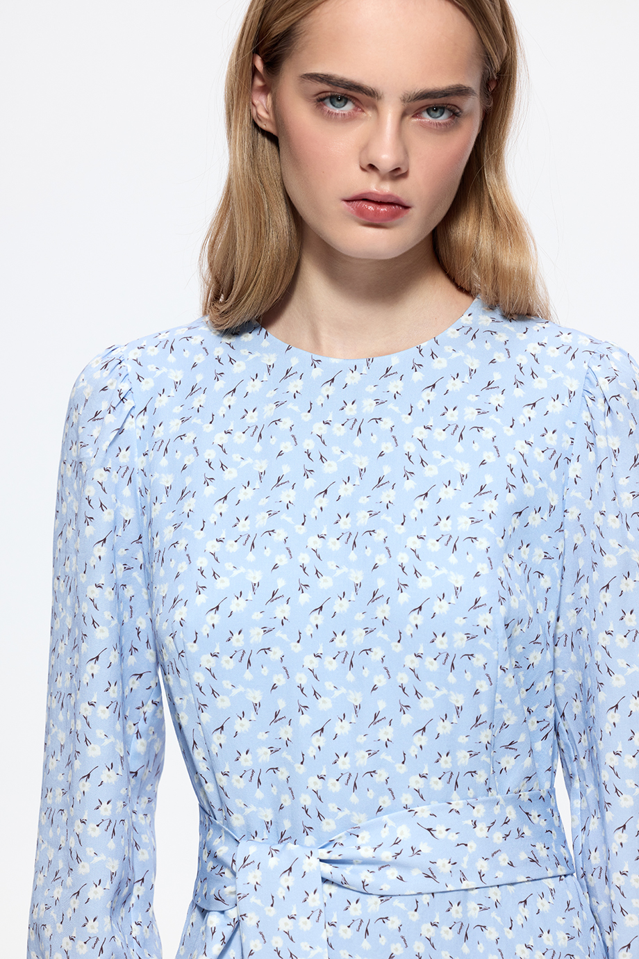 Платье из тенселя с принтом