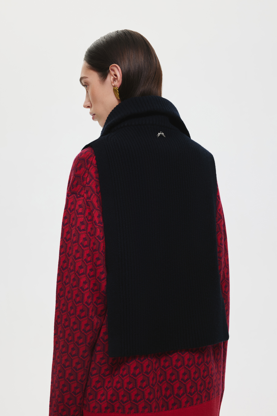 Манишка шерстяная на молнии