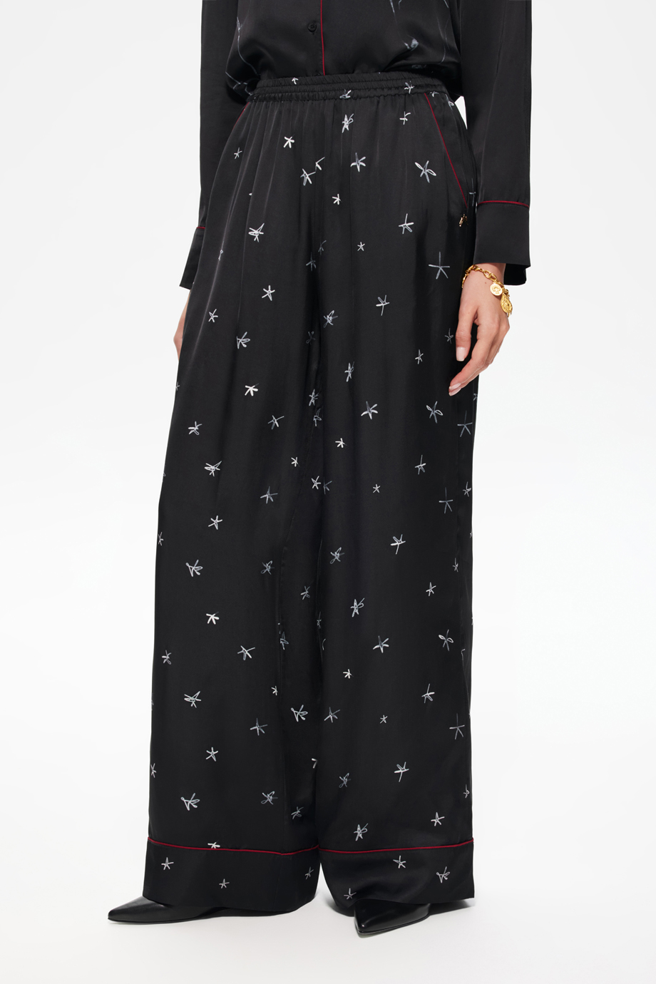 Брюки пижамные с принтом