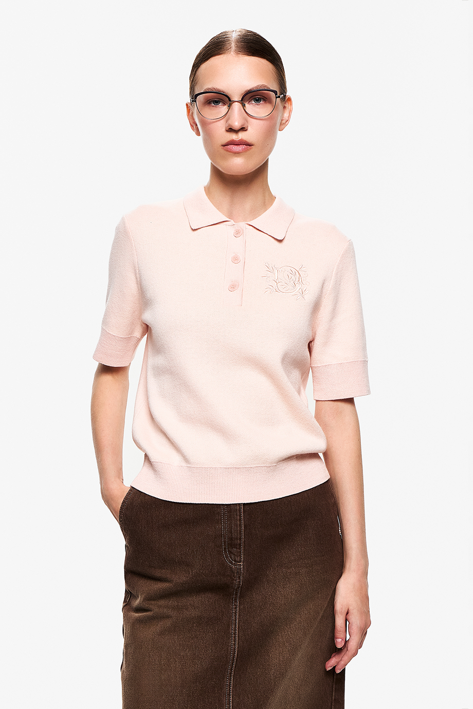 Джемпер-поло с вышивкой