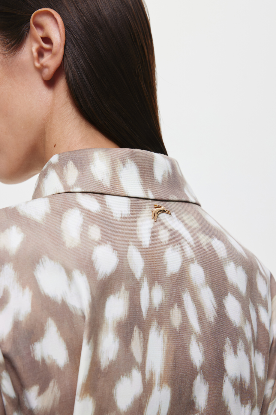 Платье-рубашка с принтом