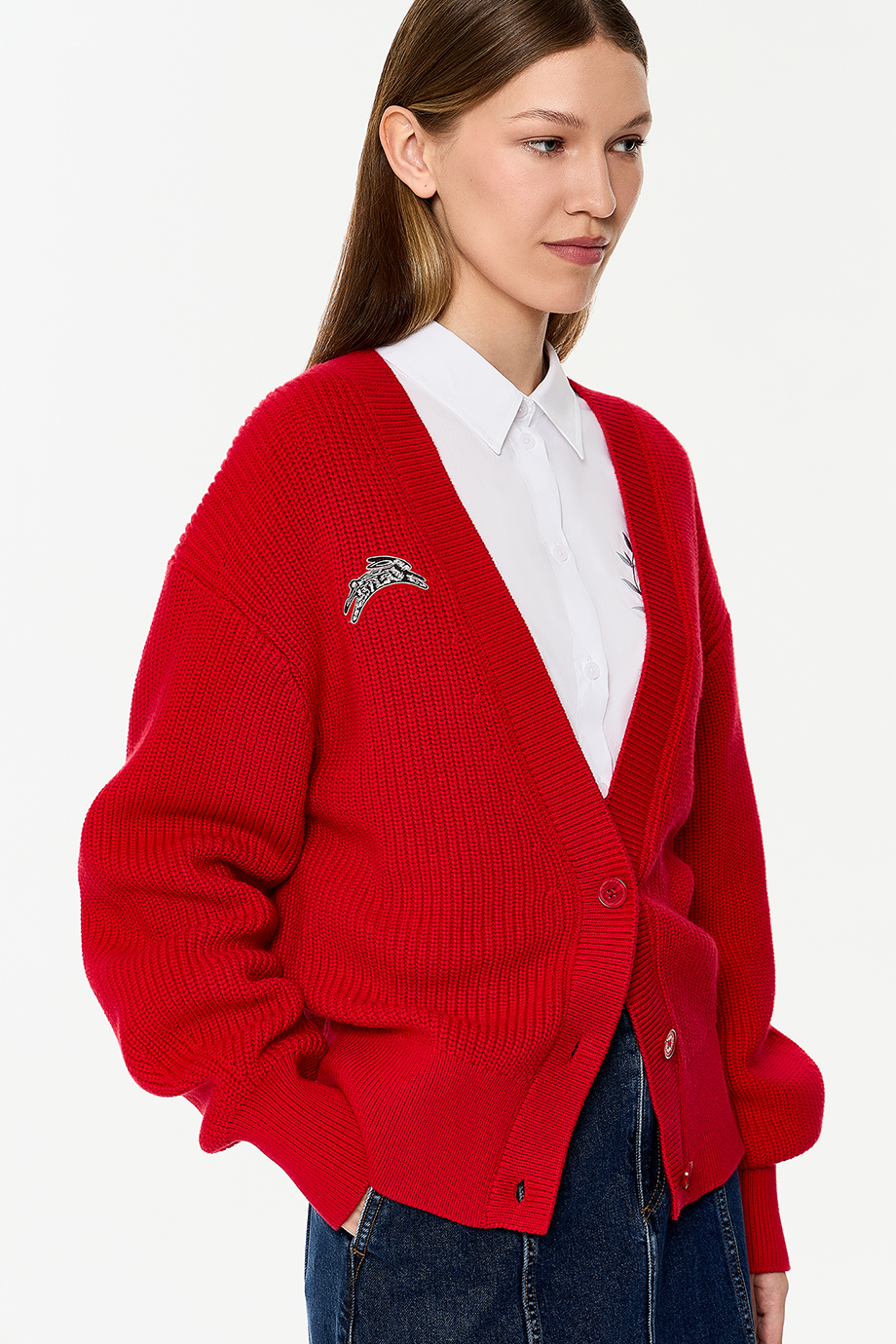 Кардиган из хлопка и кашемира с вышивкой