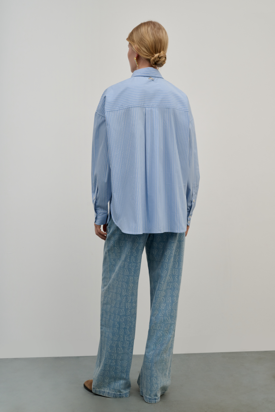 Рубашка свободная с вышивкой