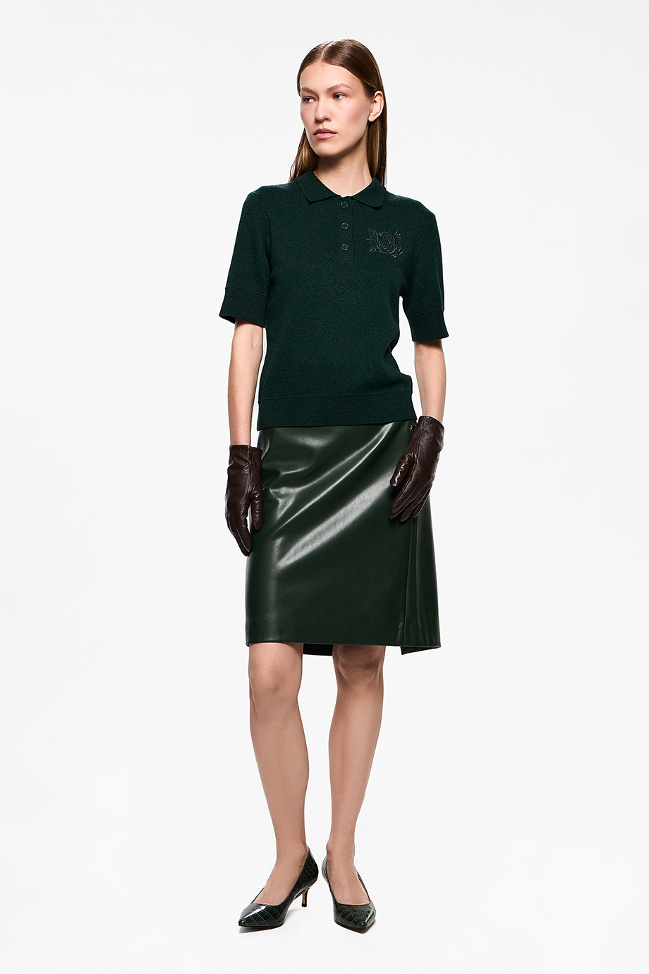 Юбка из экокожи