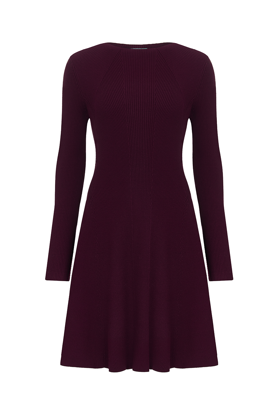 Вязаное расклешенное платье