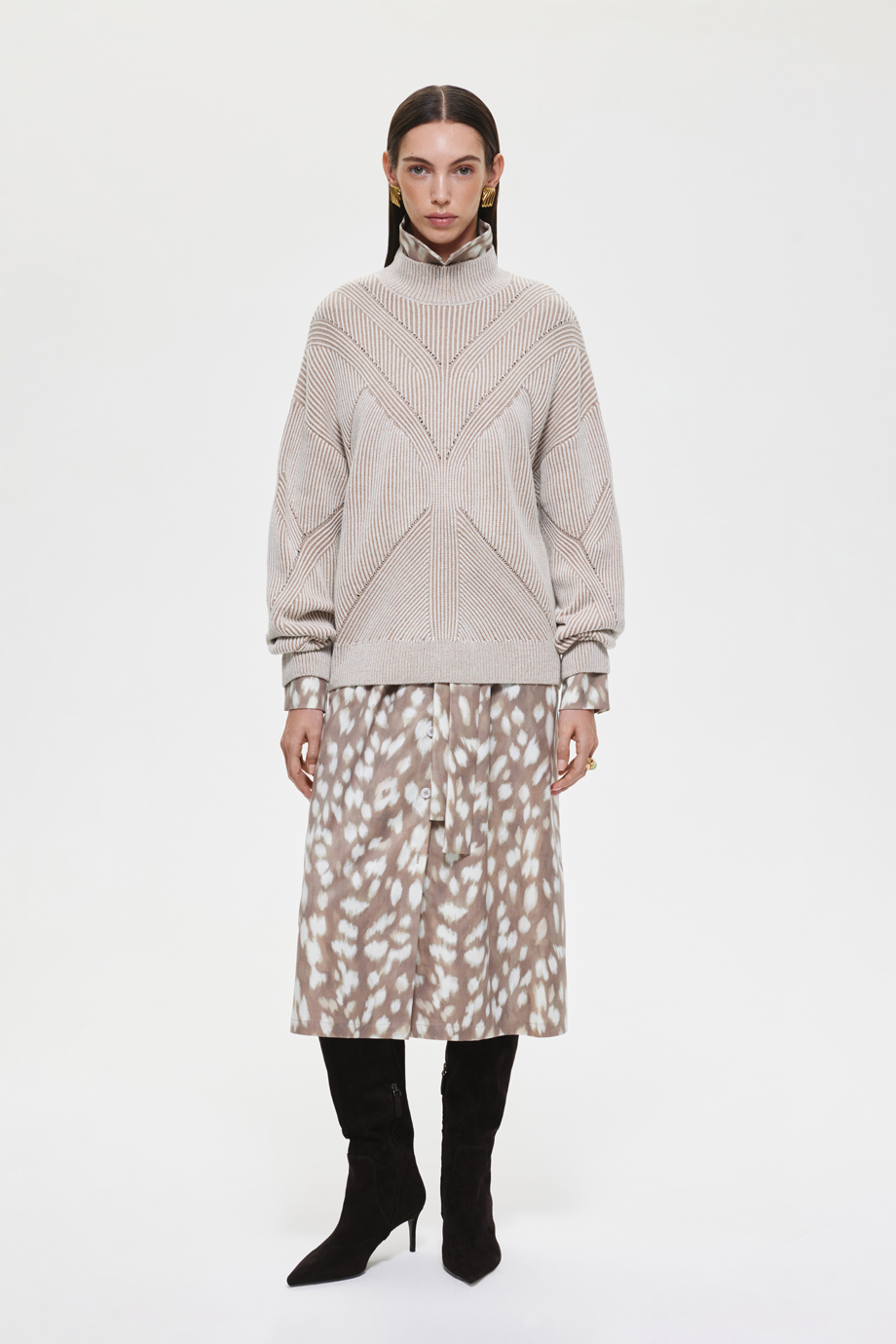 Джемпер из шерсти и хлопка