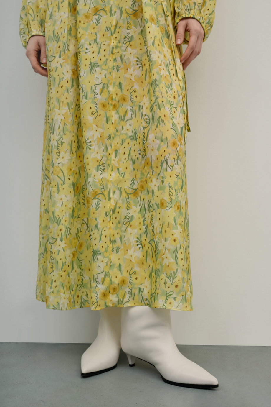 Платье свободное с принтом