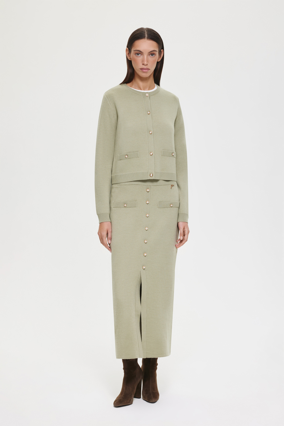 Юбка-карандаш вязаная