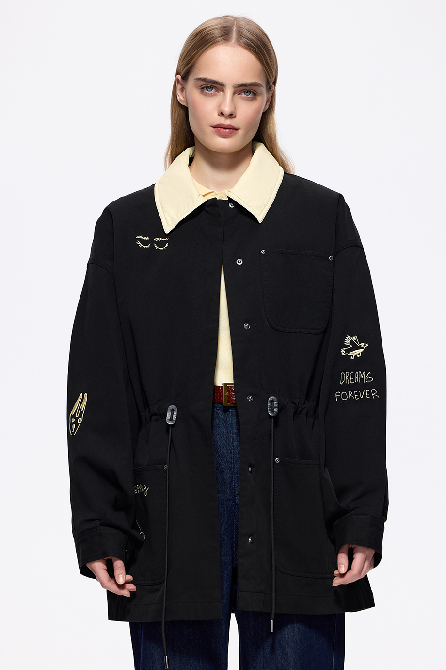 Парка-трансформер с вышивкой