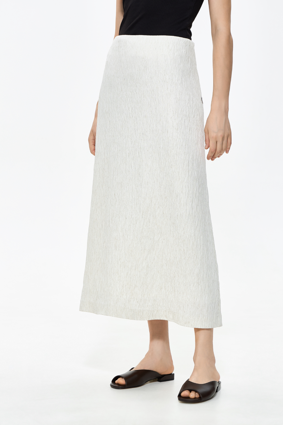 Юбка из фактурного смесового льна