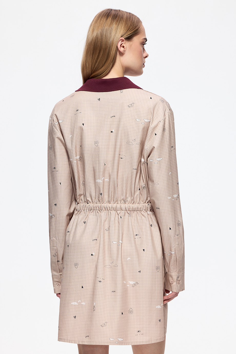 Платье-рубашка с принтом