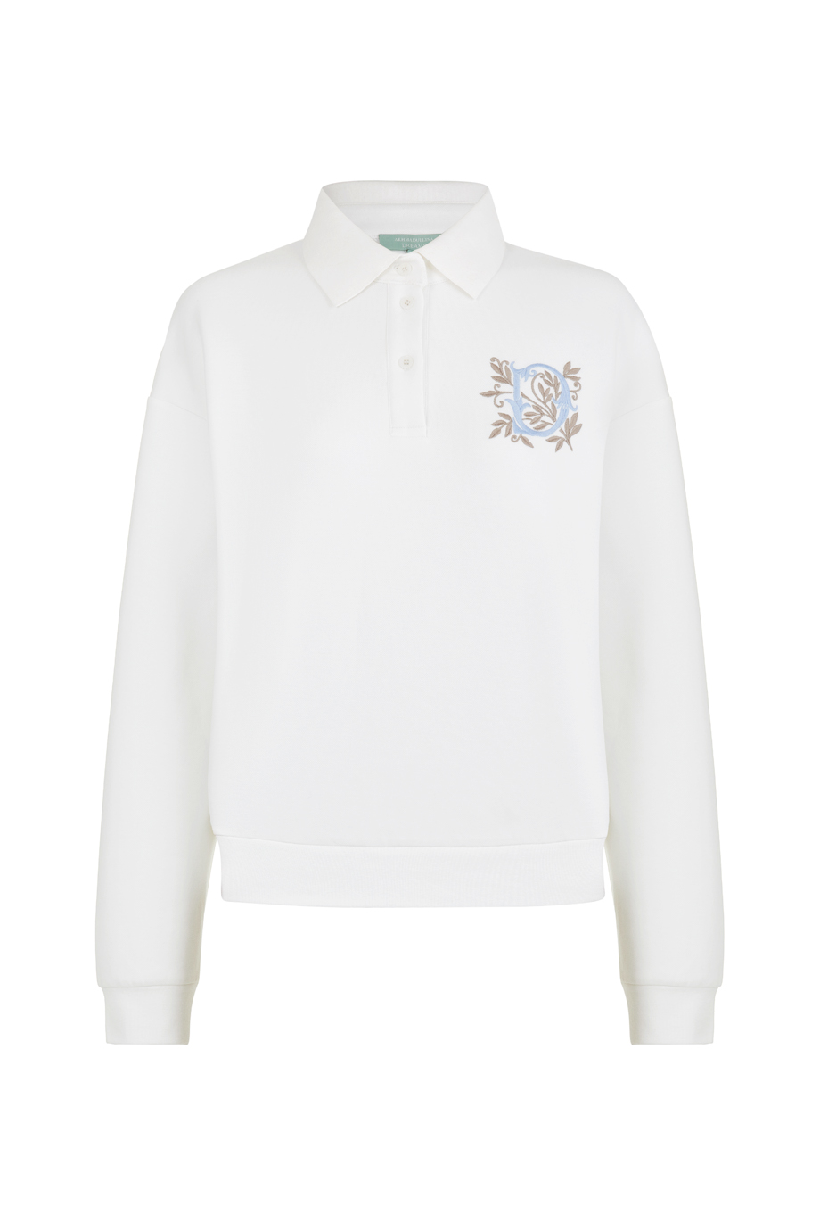 Свитшот-поло с вышивкой