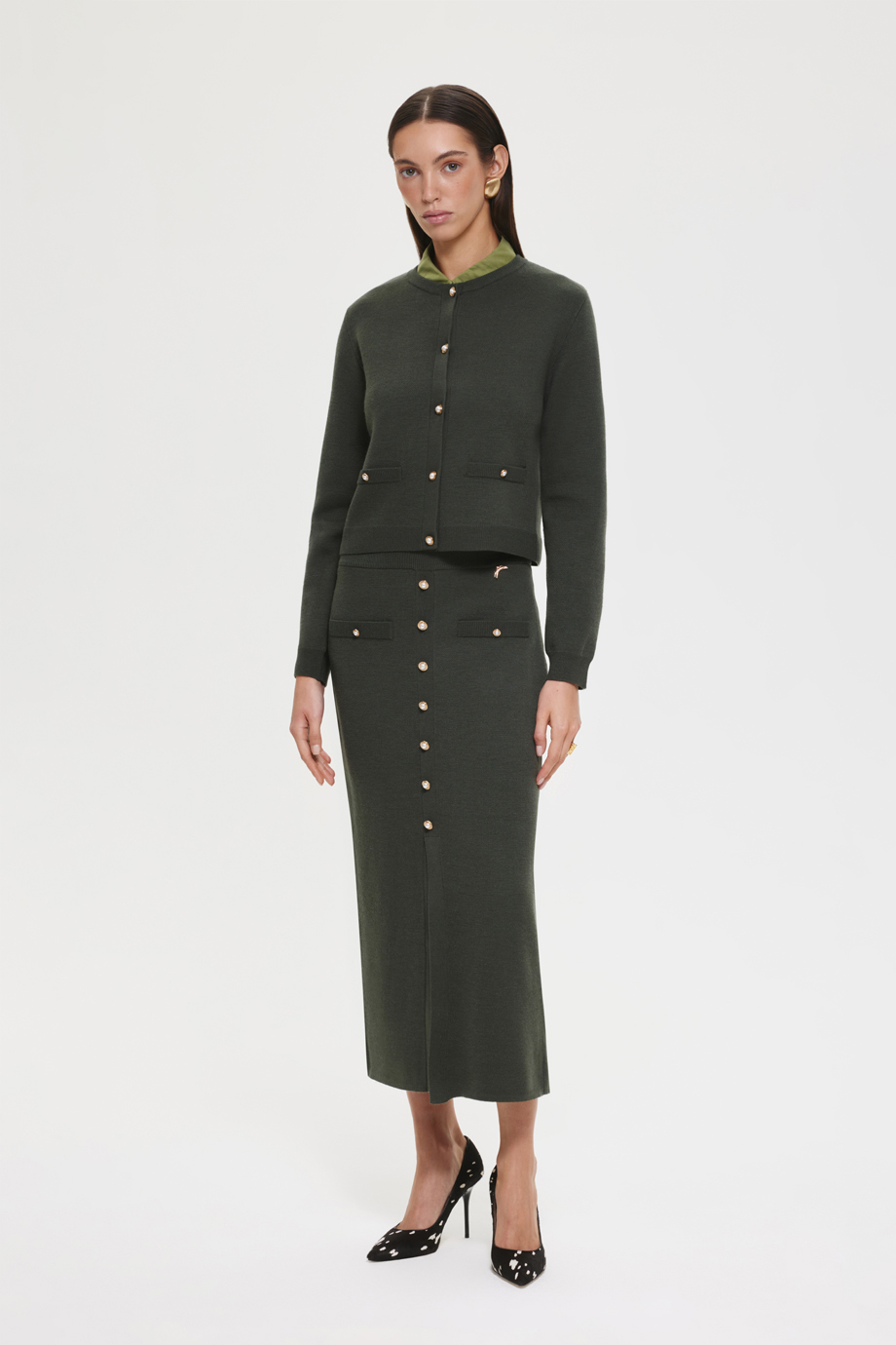 Юбка-карандаш вязаная