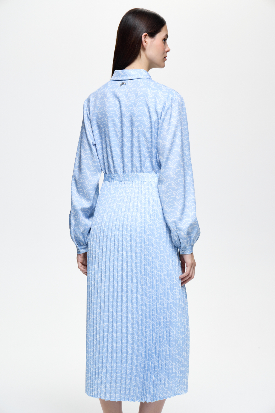 Платье с юбкой-плиссе