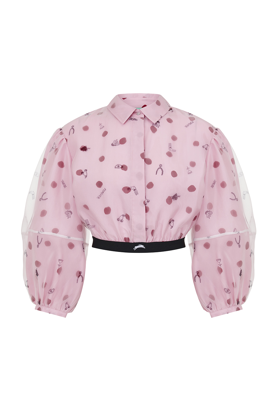 Блузка с эластичным поясом